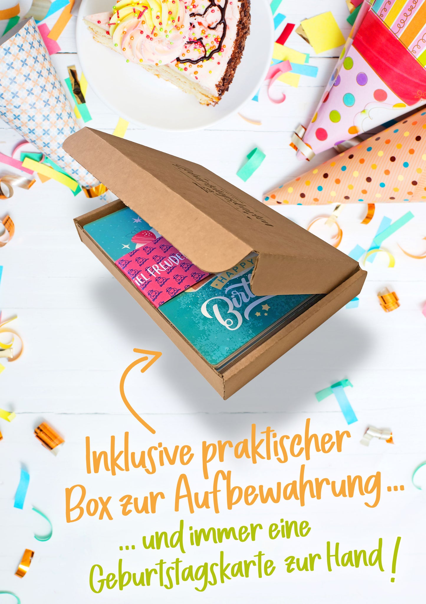 30 Geburtstagskarten im Set